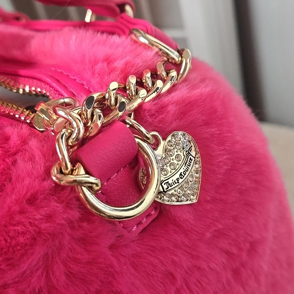 NWT Juicy Couture Pink Fluffy Satchel